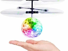 Jouet Balle Volante Télécommandé avec Lumières LED Hélicoptère RC Mini Drone    