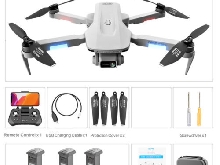 Drone professionnel (F8 GPS 5G HD 4K caméra, 2000 m) + 3 batterie 