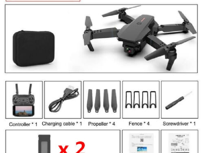 Drone 4k HD double caméra grand Angle WiFi FPV (Drone suiveur) Gyroscope 6 Axes