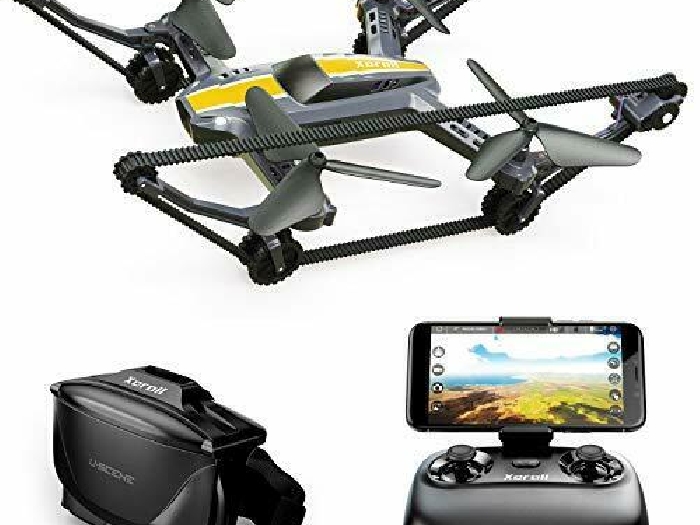 XERALL X-TANKCOPTER Drone Quadcopter-Tank Hybride, caméra HD, Lunettes VR, 2,4 G