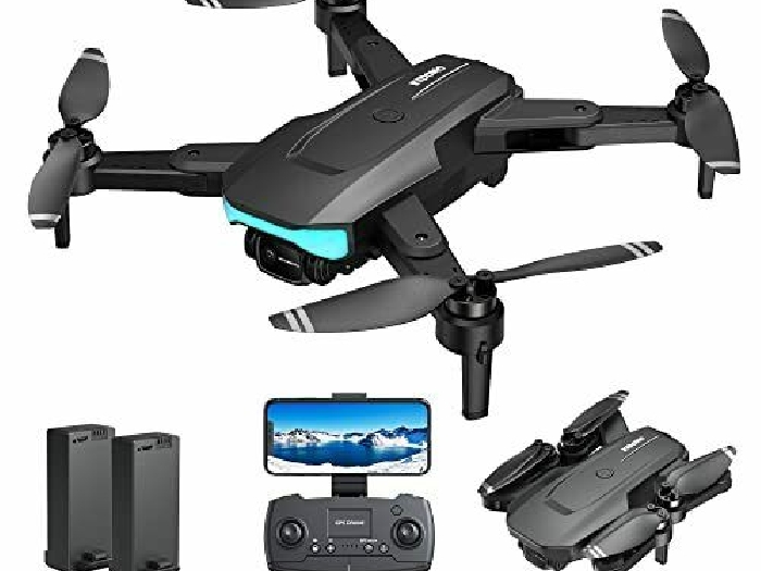 GPS Drone avec Caméra 4k pour Débutant - KIDOMO Pliable Quadrocopter Moteurs san