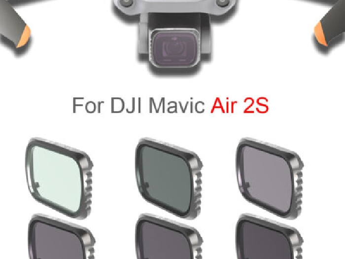 Pièce de filtre d'objectif de caméra CPL ND4 / ND8 pour drone DJI MAVIC AIR 2S