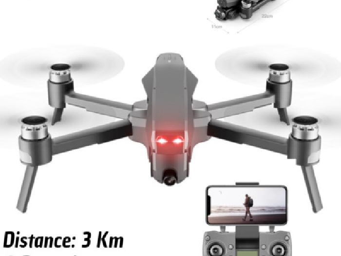 Drone quadricoptère Pro caméras 4K HD GPS Wifi 5G Portée 3000M pliable