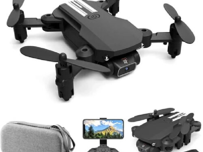 Mini drone hélicoptère pliable caméra HD 1080P 3 Batteries Sac rangement